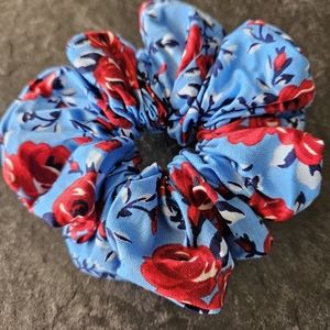 Blue Scrunchies with roses